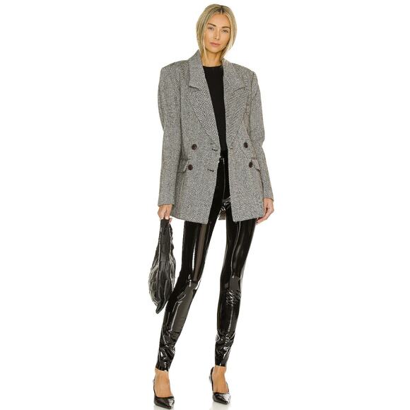 alice + olivia Maddox Back Zip Vegan Leather Leggings Pants size‎ 4 - Picture 1 of 11